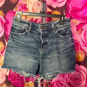 Express Mid Rise Denim Blue Women's Shorts